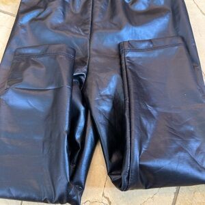 Truly Me Black Faux Leather Leggings